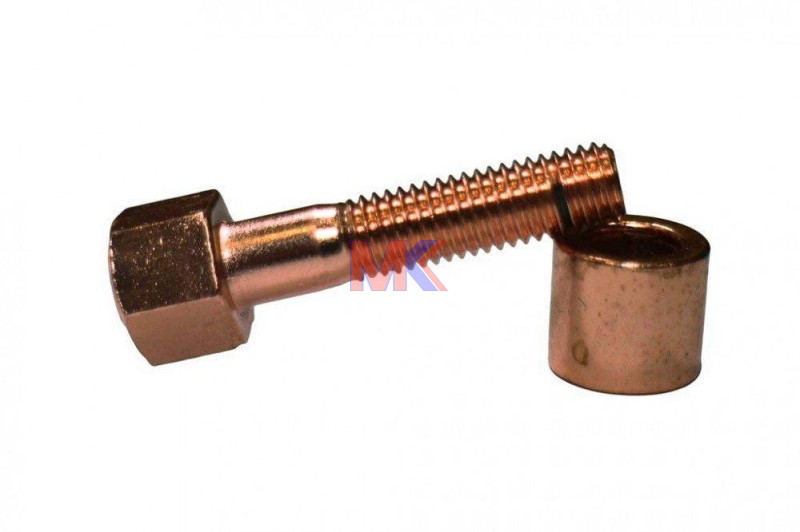 Болт+втулка коллектора н/о (омеднение) усиленная шляпка