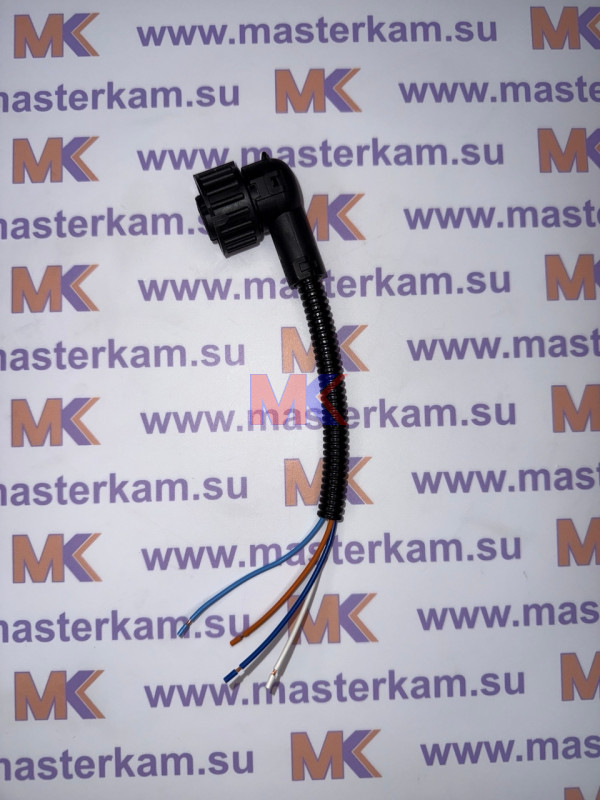 Штекер датчика байонет 4 контакта с провод.угловой