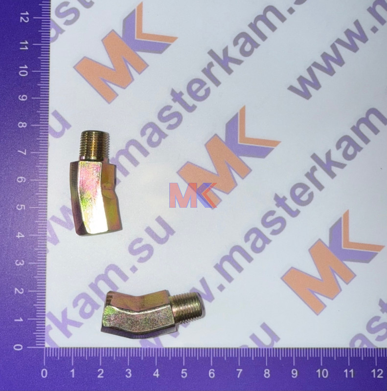 Штуцер-угольник пневмоклапана (45 градусов)на КПП Китай