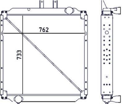 Радиатор основной 5550В3Т ЯМЗ-536 (медный 4-х рядный) RADBERG